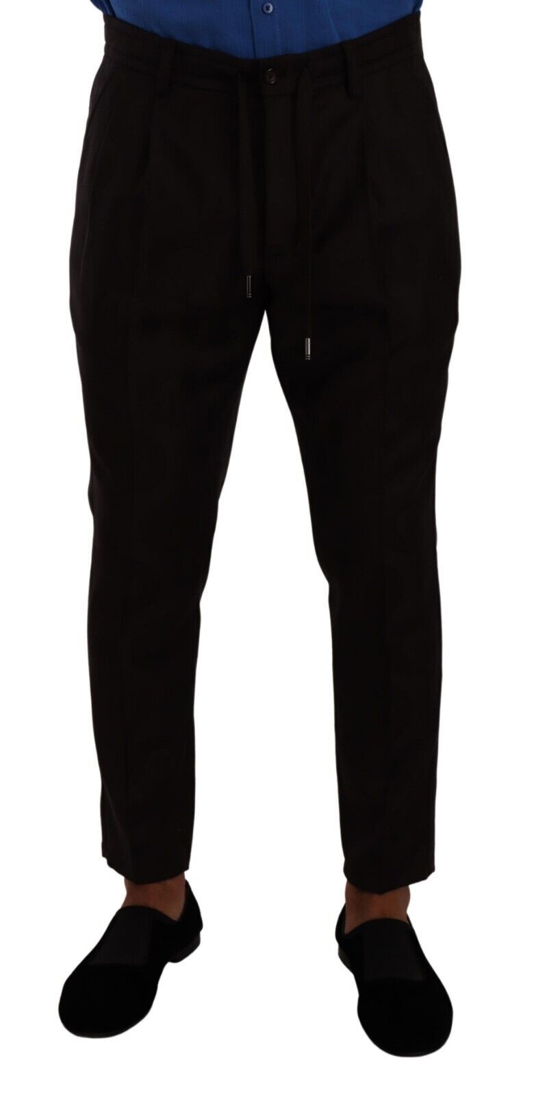 Pantalon homme slim en laine bordeaux de Dolce & Gabbana, pantalon skinny élégant pour homme.