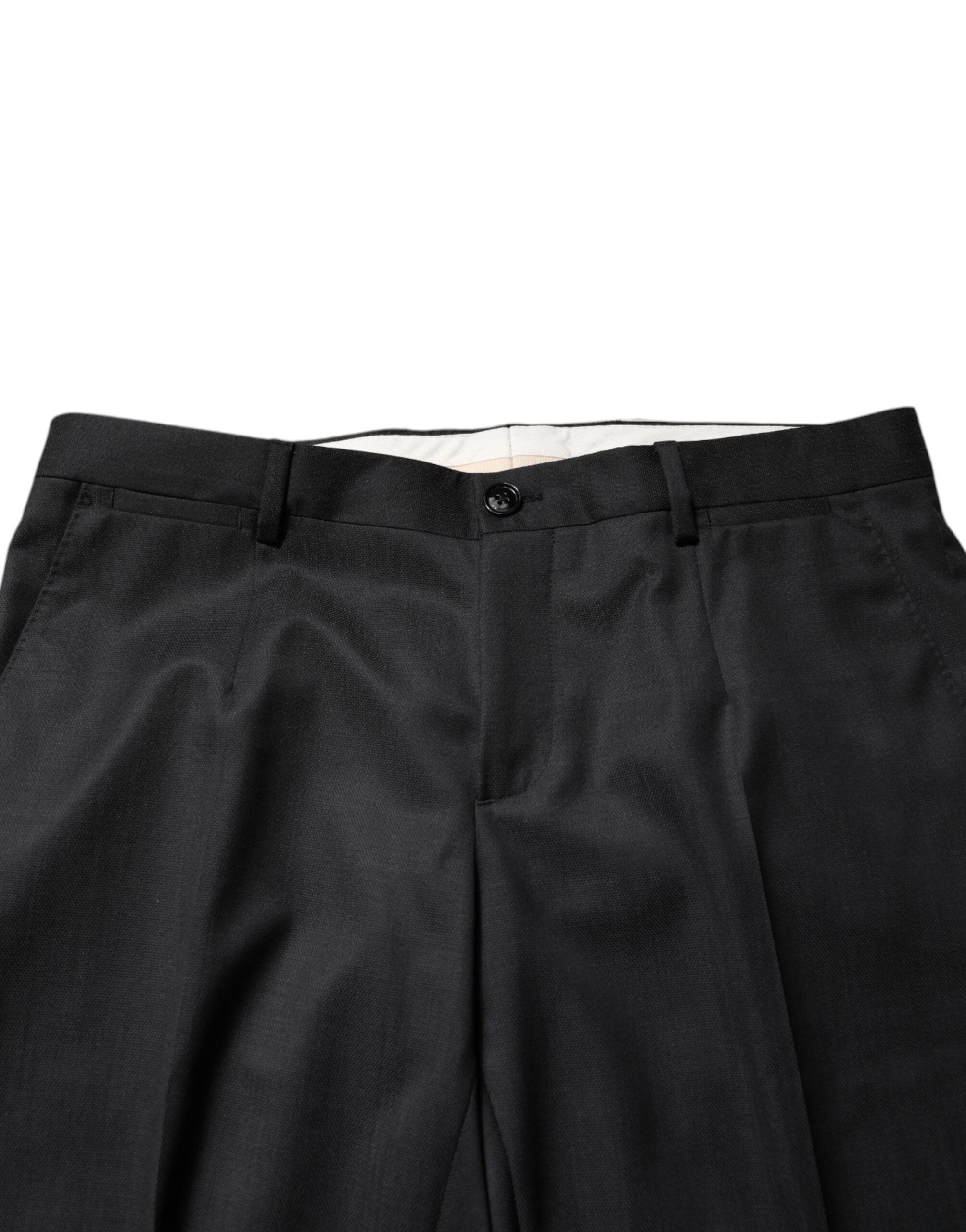 Costume homme Dolce & Gabbana gris foncé Martini 2 pièces à deux boutons, costume classique et élégant.