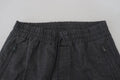 Pantalon skinny en laine gris à rayures de Dolce & Gabbana, pantalon élégant et ajusté pour femmes.