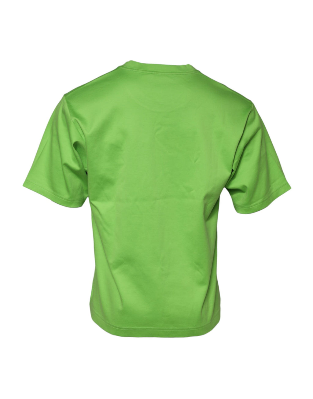 T-shirt ronde à col ras de Dolce & Gabbana avec motif graphique vert, en coton, vue de face.