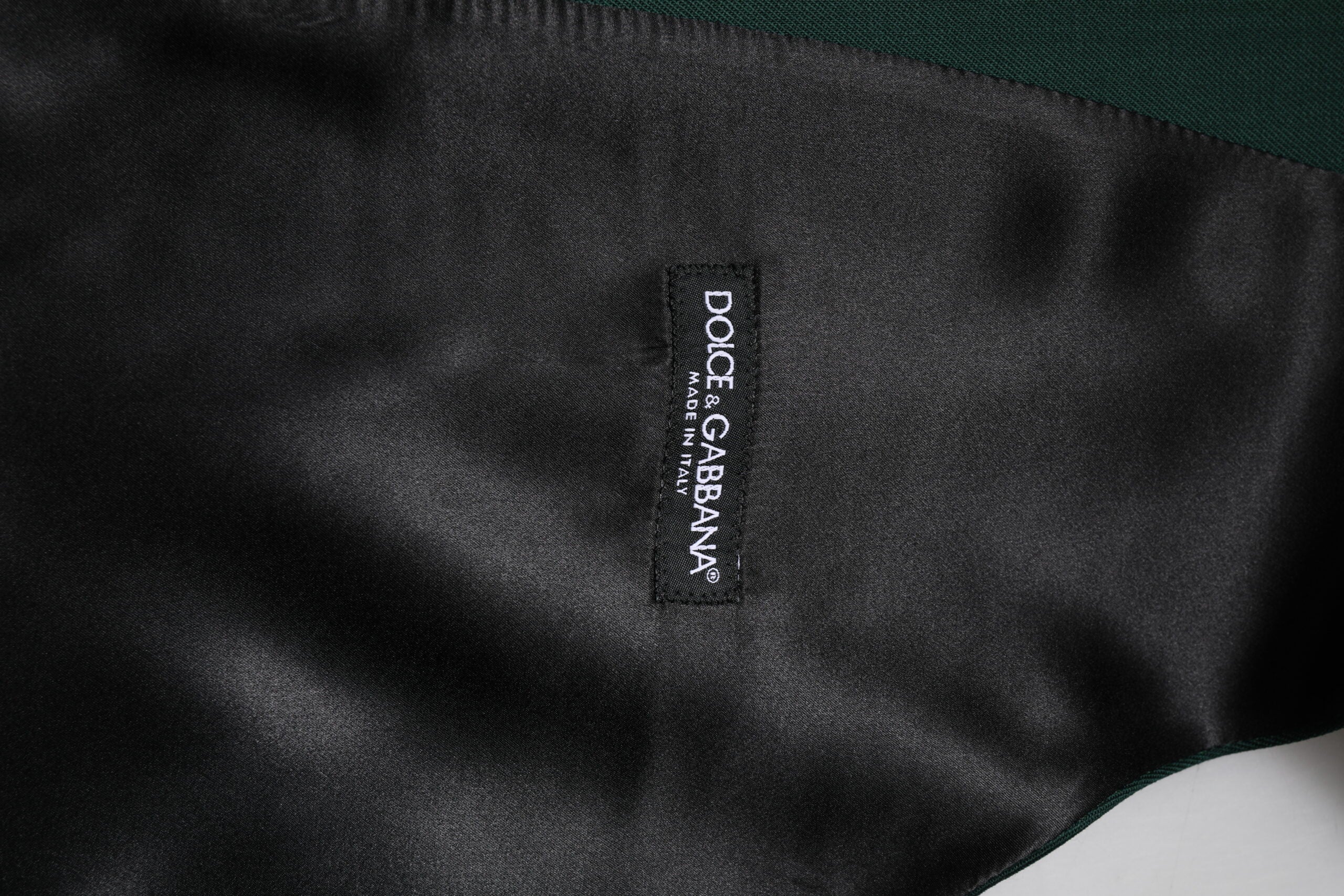 Gilet en laine vert de costume formel pour homme de Dolce & Gabbana, élégant et sophistiqué.