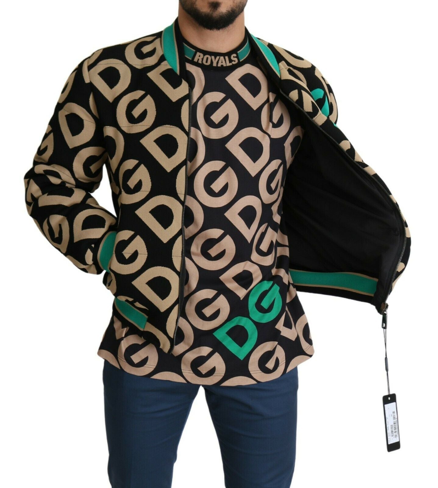 Veste multicolore Dolce & Gabbana DGMILLENNIALS avec logo imprimé, design moderne et tendance.
