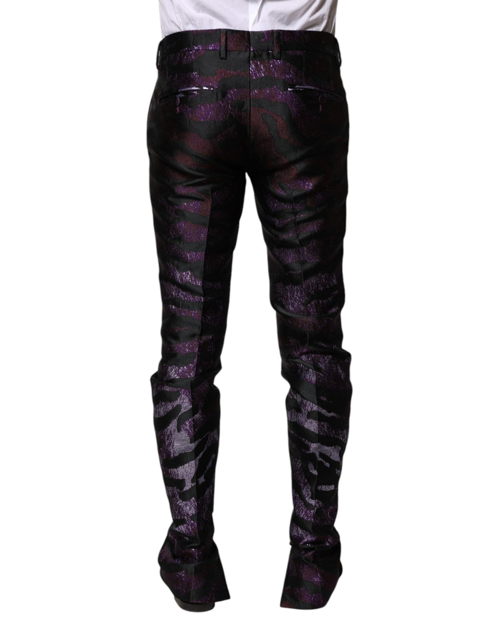 Pantalon en polyester multicolore à motifs de Dolce & Gabbana, tendance et élégant, visible dans l'image.