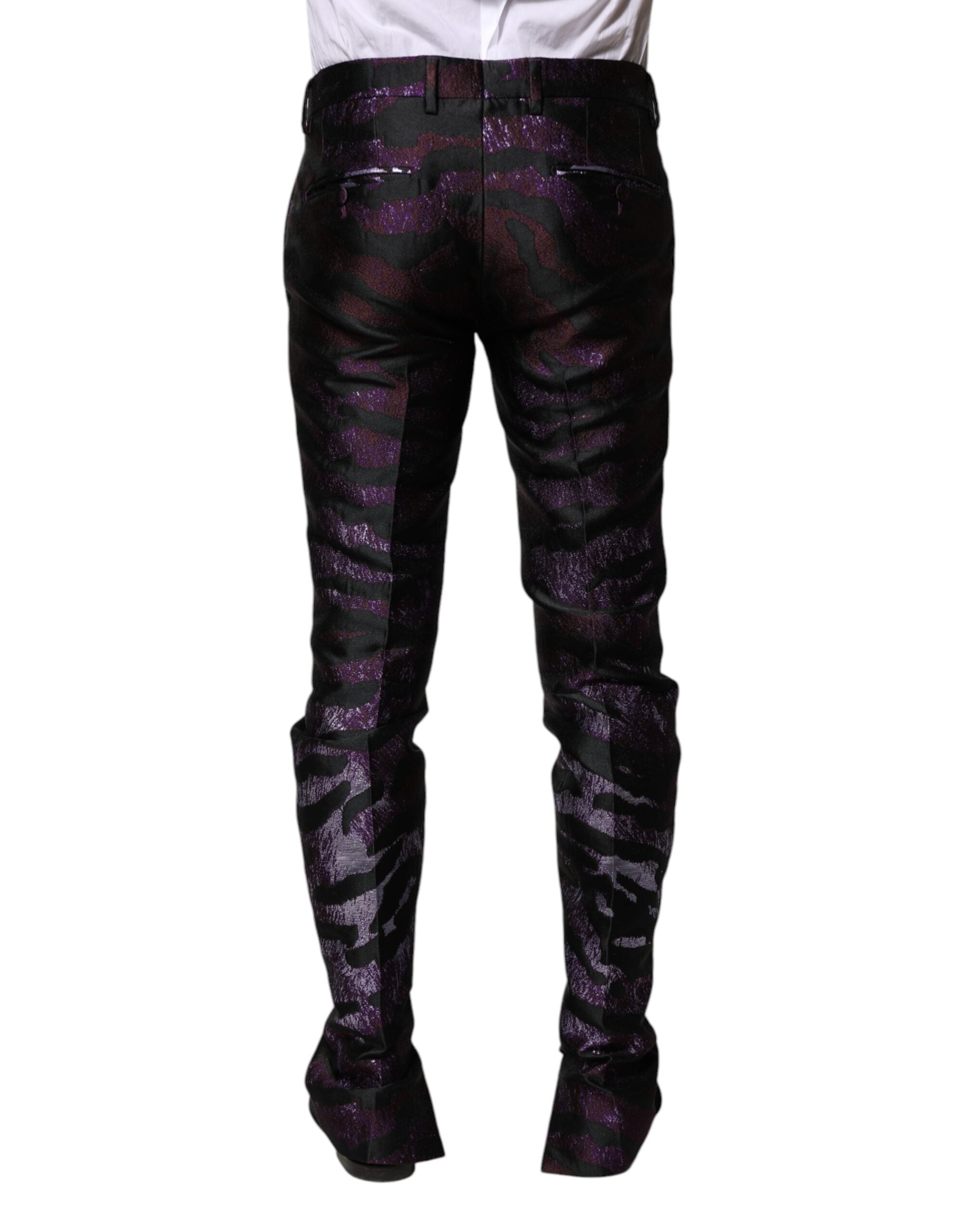 Pantalon en polyester multicolore à motifs de Dolce & Gabbana, tendance et élégant, visible dans l'image.