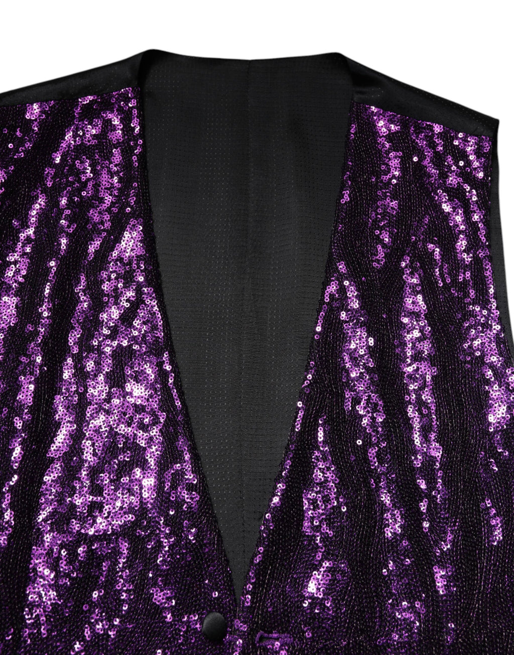 Robe de soirée Dolce & Gabbana violette à sequins, veste cintrée élégante pour occasion formelle.