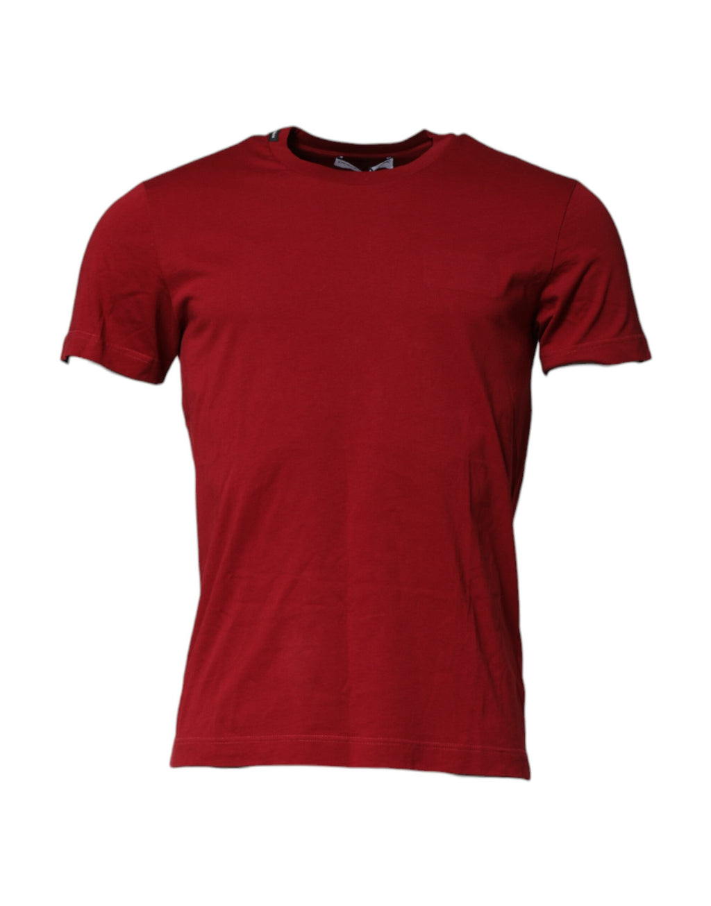 T-shirt à manches courtes et col rond Dolce & Gabbana en coton rouge, vue de face.