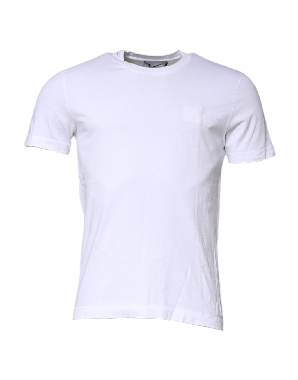 T-shirt homme Dolce & Gabbana en coton blanc, col rond, style décontracté, vue de face avec logo discret.