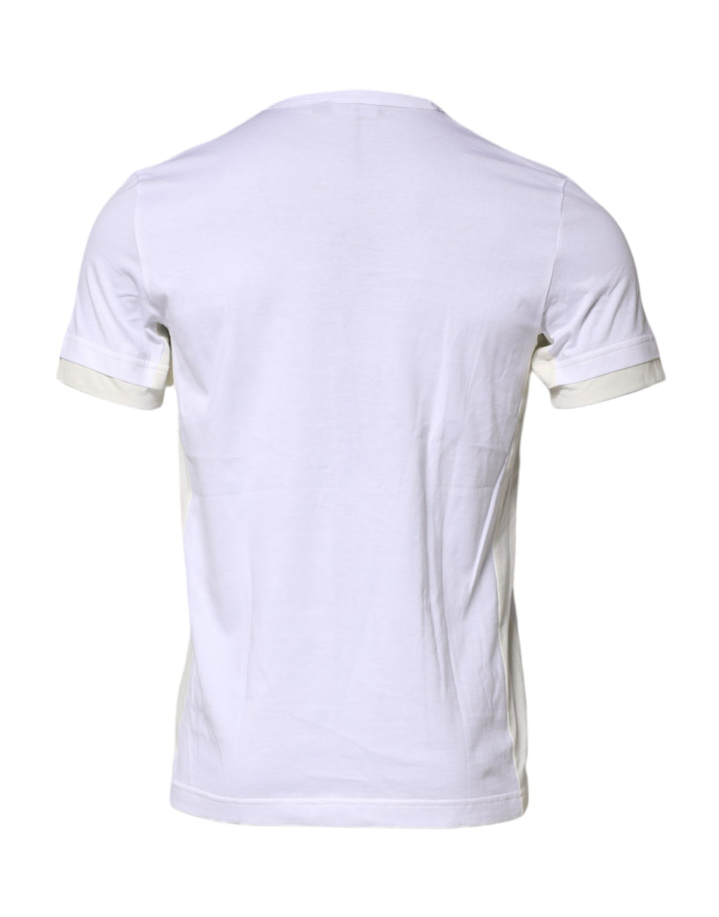 T-shirt blanc en coton Dolce & Gabbana à manches courtes avec poche visible sur l'image.