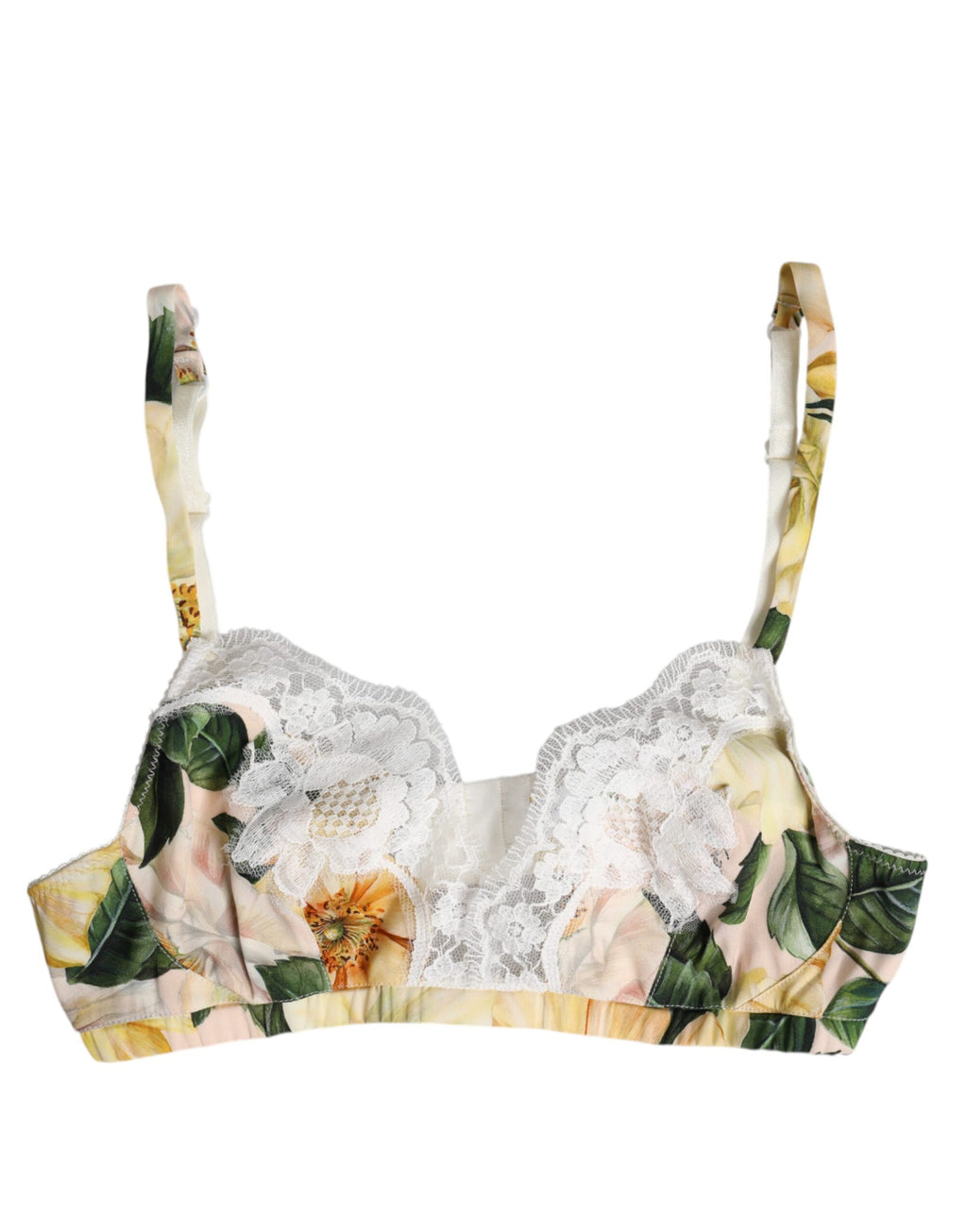 Soutien-gorge sans armatures Dolce & Gabbana à motif floral multicolore, lingerie élégante et confortable