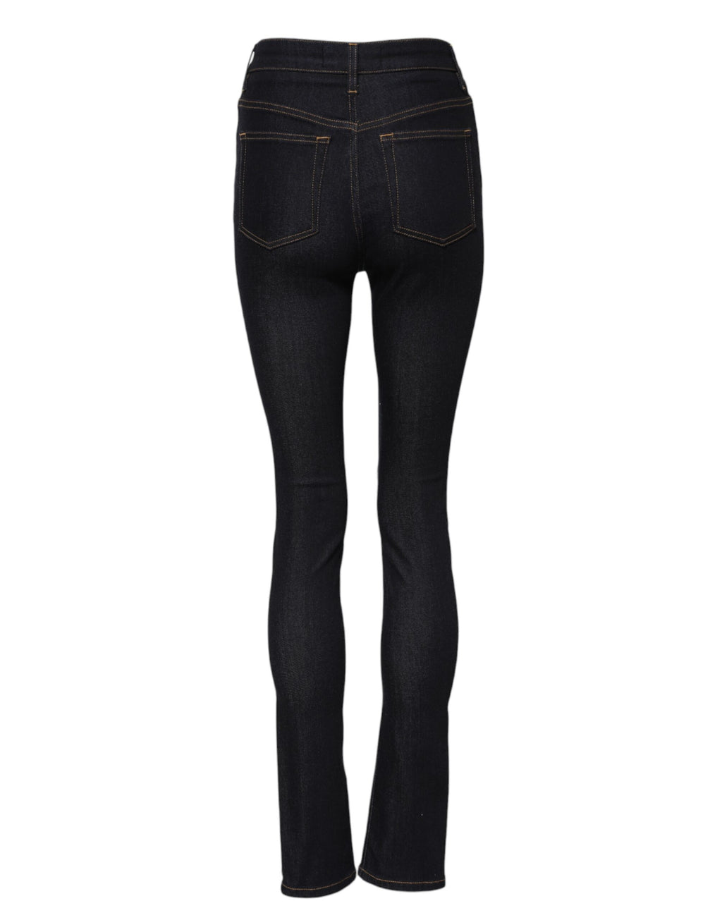 Jeans skinny en coton bleu à taille haute de Dolce & Gabbana, coupe ajustée et détails modernes.