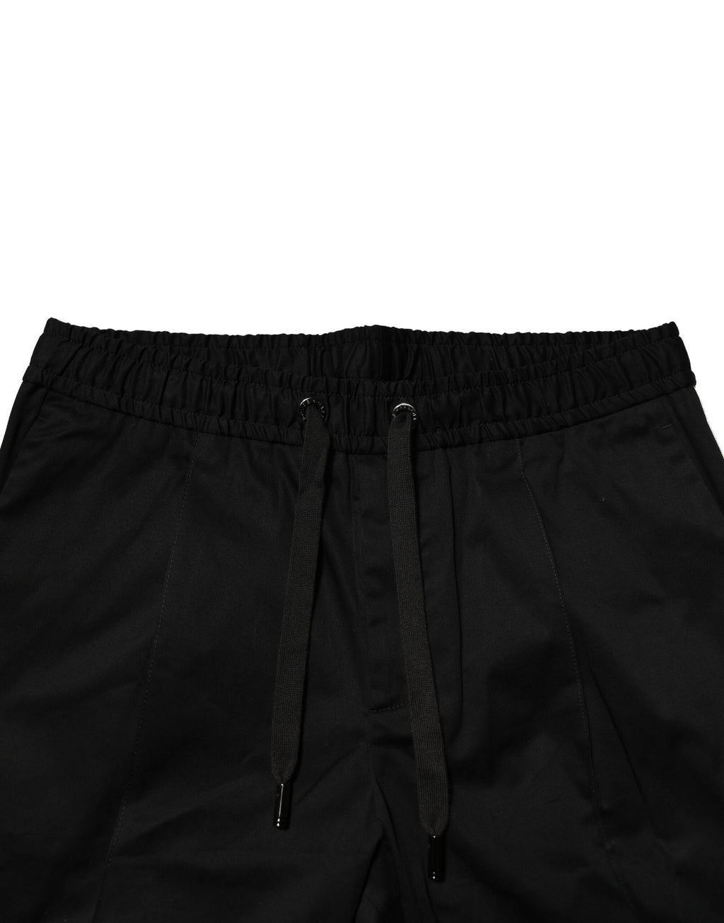 Pantalon jogger noir en coton à taille moyenne de Dolce & Gabbana, style décontracté et confortable.