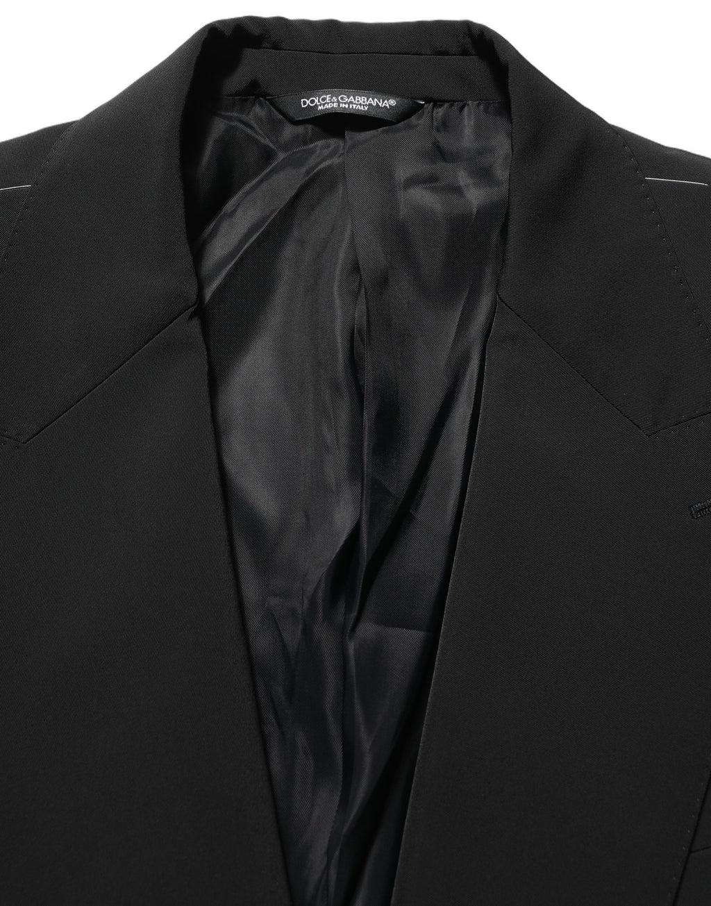 Manteau blazer noir Dolce & Gabbana à un bouton, coupe single-breasted, style élégant et moderne, visible sur l’image.