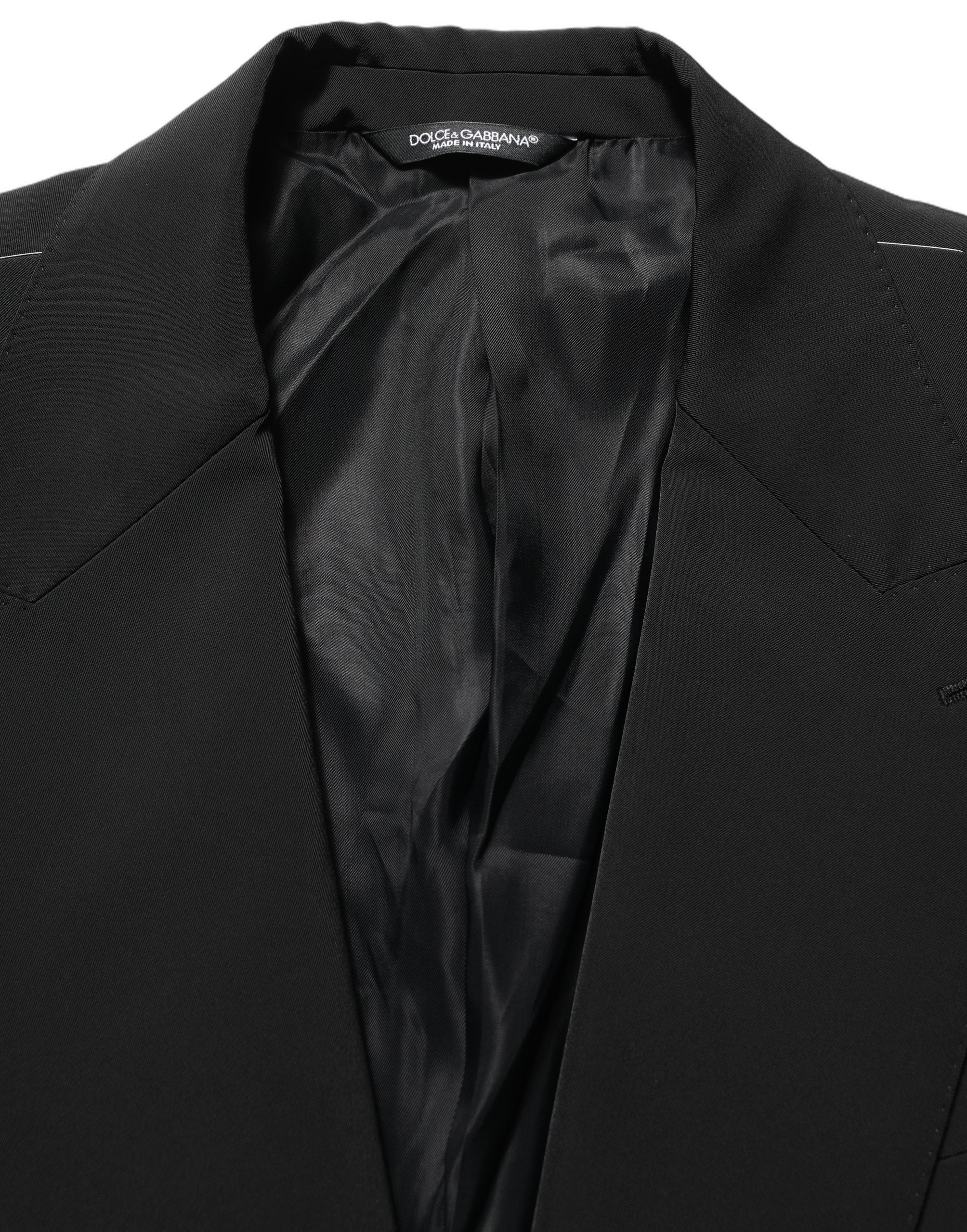 Manteau blazer noir Dolce & Gabbana à un bouton, coupe single-breasted, style élégant et moderne, visible sur l’image.