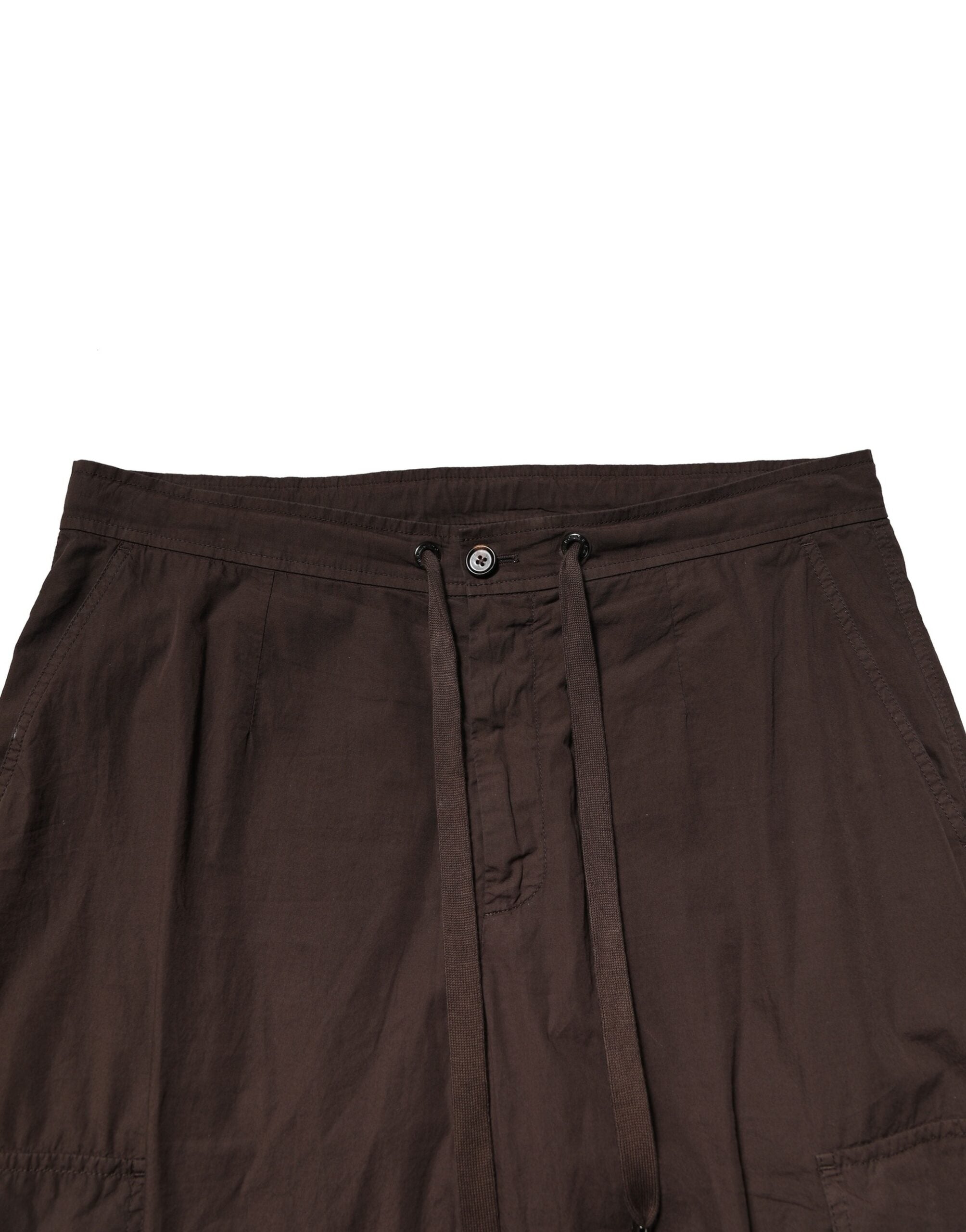 Pantalon cargo jogger en coton marron de Dolce & Gabbana pour homme, avec poches et coupe décontractée.