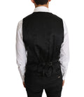 Gilet gris en laine 100 % de Dolce & Gabbana, veste sans manches élégante pour homme.