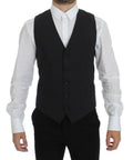 Veste blazer en laine grise Dolce & Gabbana, coupe ajustée et chic, pour un style élégant et sophistiqué.