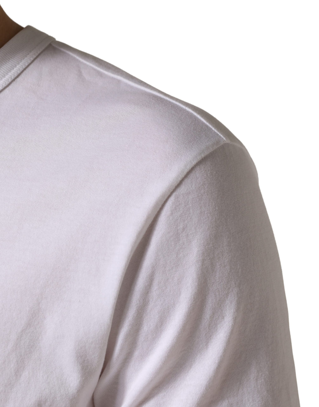 T-shirt en coton blanc Dolce & Gabbana DG Cherries avec col rond, motif cerises colorées, vue de face.