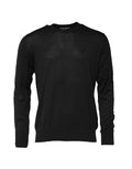 Sweatshirt noir en coton Dolce & Gabbana avec logo DG visible, pour homme, tissu confortable et style élégant.