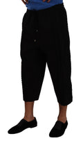 Shorts Dolce & Gabbana en coton noir avec motif torero, style décontracté et confortable.