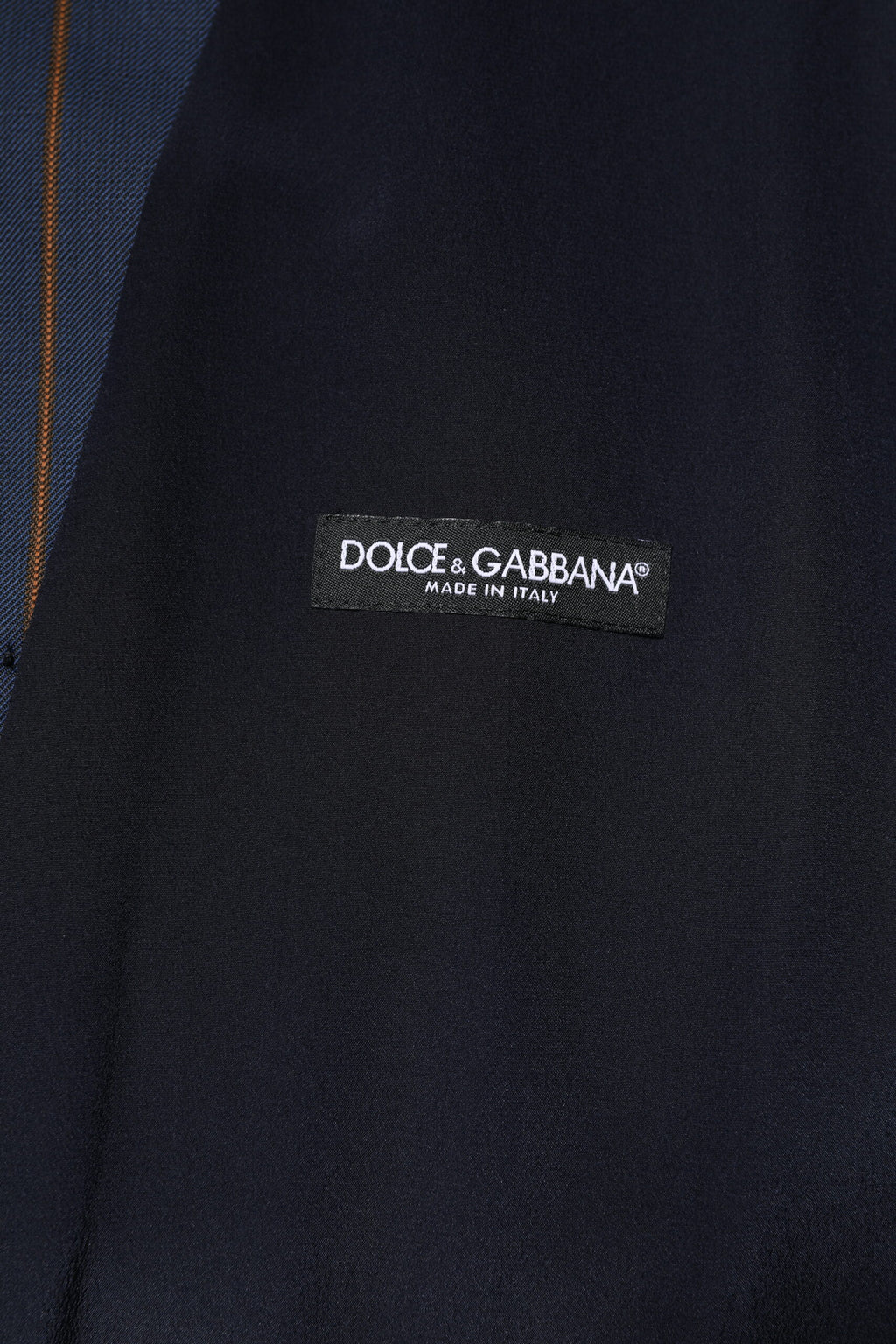 Gilet homme en laine à rayures bleues de Dolce & Gabbana, veste formelle élégante avec détails sophistiqués.