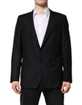 Veste blazer en laine bleu foncé Dolce & Gabbana MARTINI, élégante et sophistiquée, avec coupe ajustée et détails raffinés.