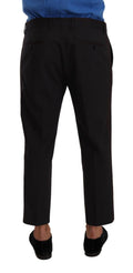 Pantalon habillé en laine gris bordeaux de Dolce & Gabbana, style élégant pour femme.