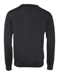 Pull en laine gris Dolce & Gabbana pour homme avec logo tricoté, style élégant et confortable.