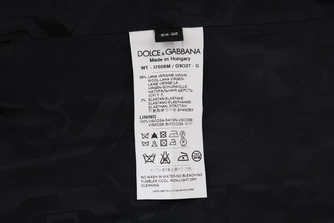Gilet en laine gris stretch de Dolce & Gabbana, vue de face, détails du tissu et coupe élégante visible.
