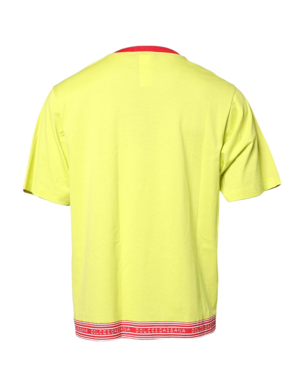 T-shirt Dolce & Gabbana en coton vert avec patch 85, col rond, style décontracté, vue de face.