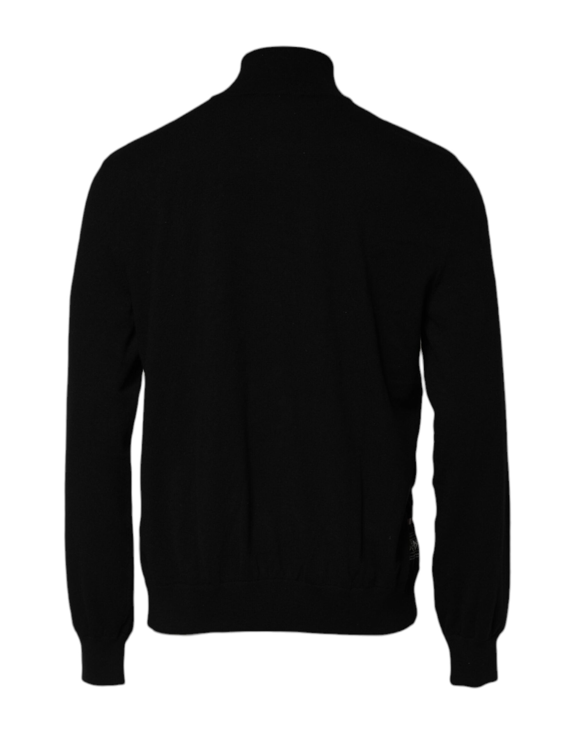 Sweat-shirt noir et blanc Dolce & Gabbana avec motif bandana, zip complet, tissu confortable et style tendance.