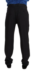 Pantalon de costume gris Dolce & Gabbana VENTANNI pour femme, coupe élégante en tissu fluide.