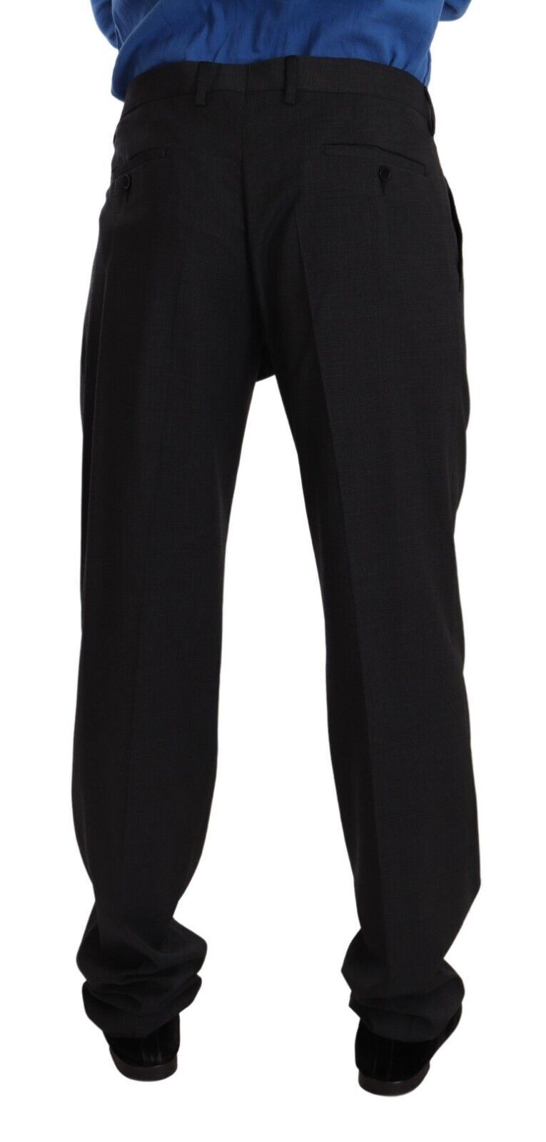 Pantalon de costume gris Dolce & Gabbana VENTANNI pour femme, coupe élégante en tissu fluide.