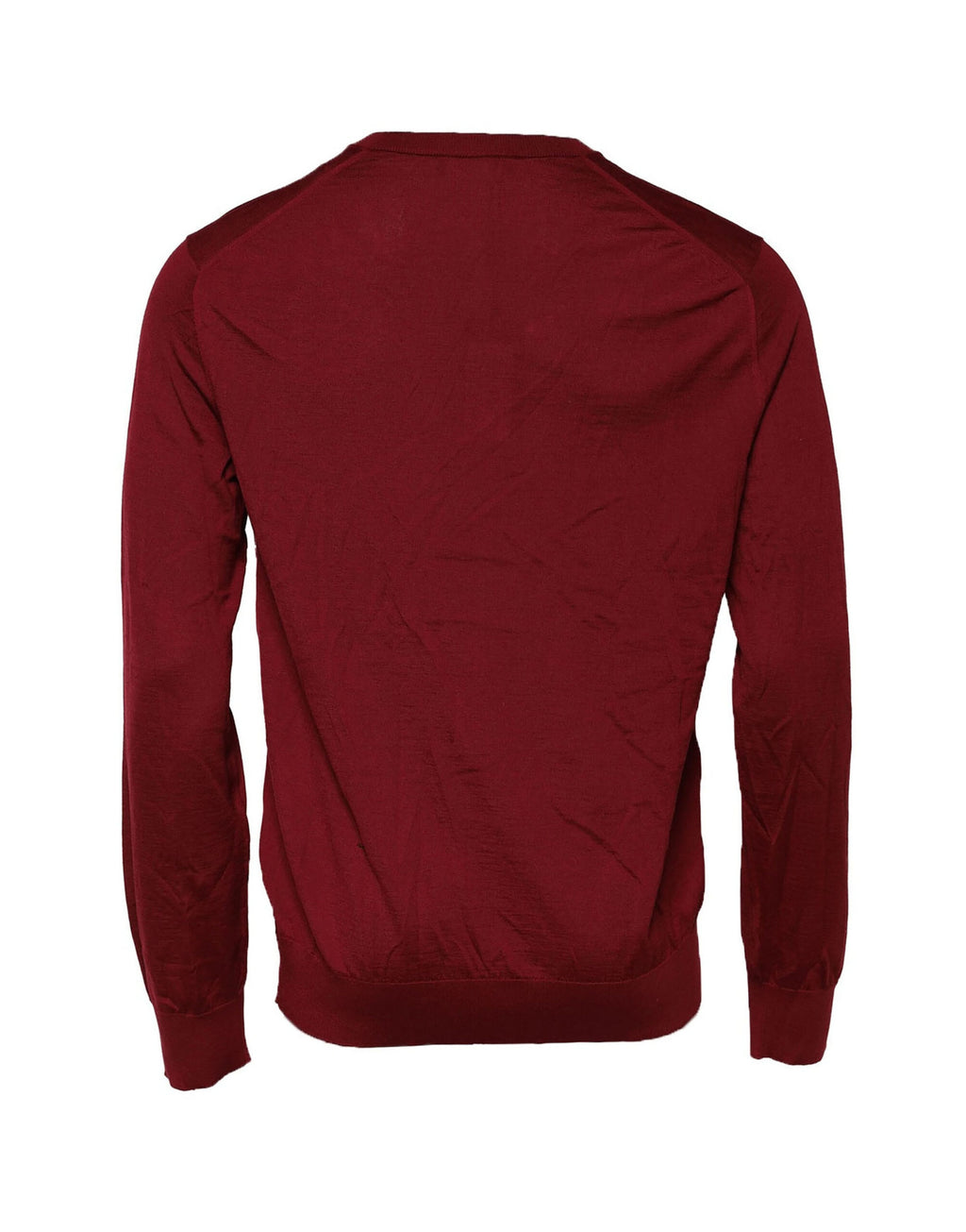 Sweatshirt en cachemire bordeaux Dolce & Gabbana, pull à col rond, douceur et élégance pour homme ou femme.