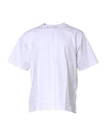 T-shirt blanc en coton à manches courtes et col rond de Dolce & Gabbana, vue de face.