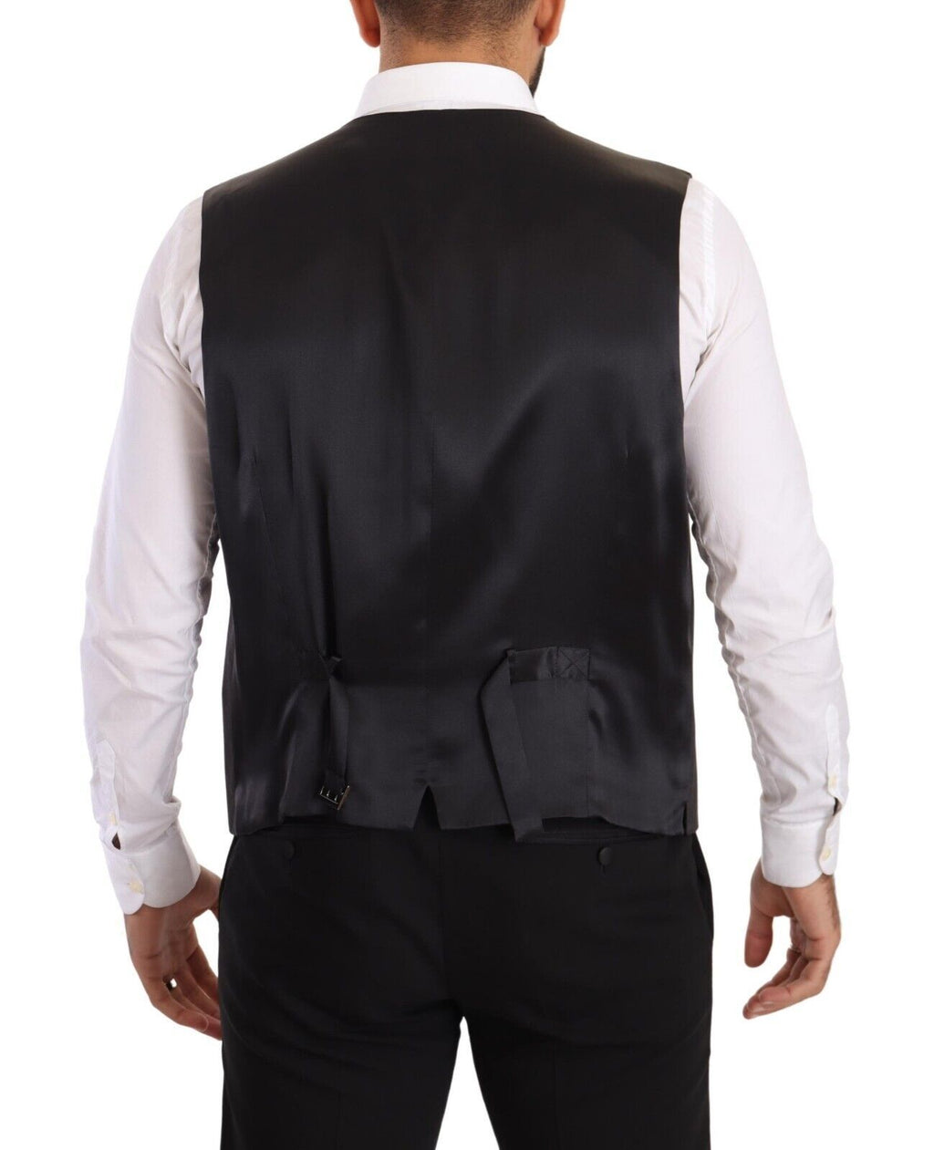 Veste blazer double boutonnage gris Dolce & Gabbana Sicilia, ensemble à deux pièces élégant et sophistiqué.