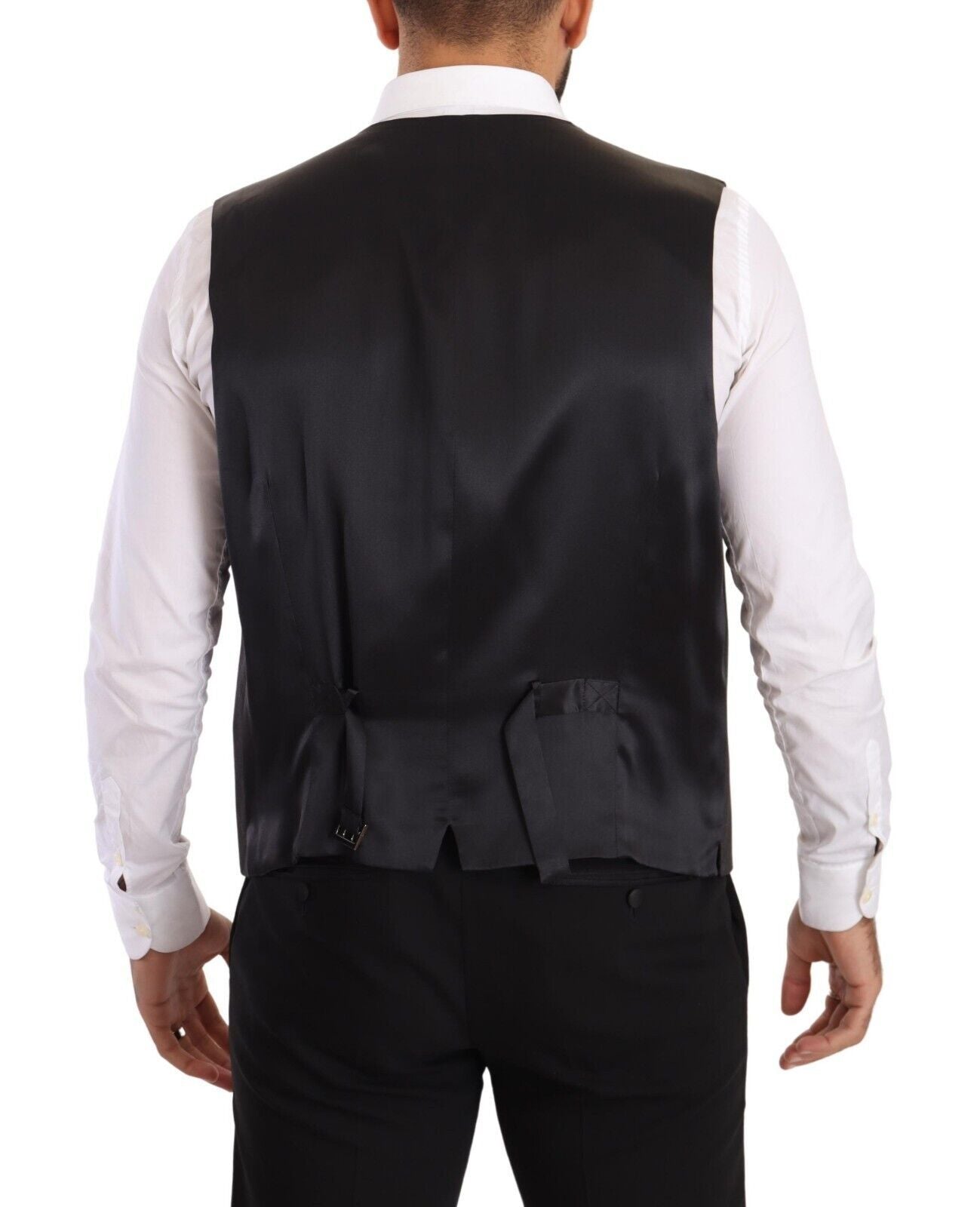 Veste blazer double boutonnage gris Dolce & Gabbana Sicilia, ensemble à deux pièces élégant et sophistiqué.