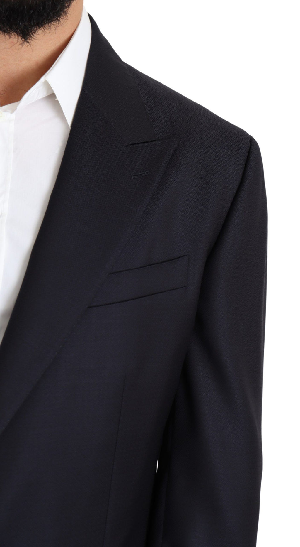 Veste en laine noire Dolce & Gabbana NAPOLI à un seul boutonnage, élégant blazer pour homme.