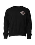 Sweatshirt Dolce & Gabbana noire avec logo brodé, look décontracté, en coton, avec détails de couture visibles.