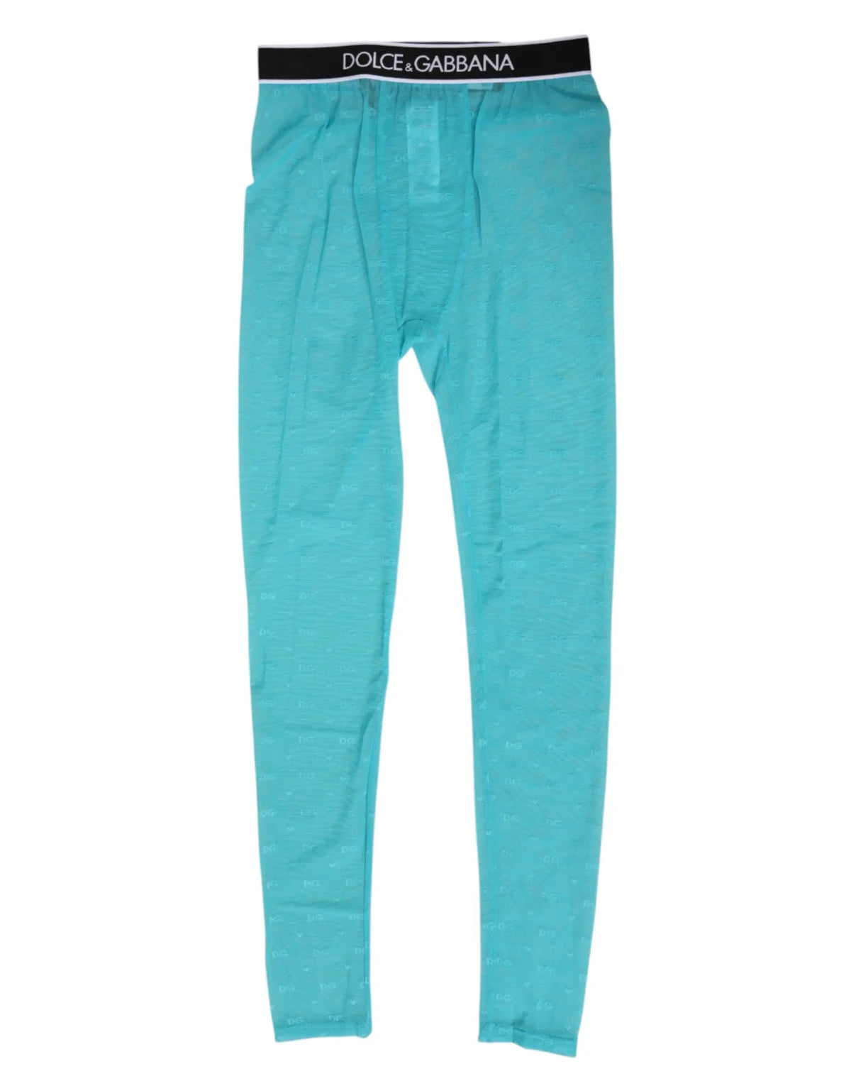 Caleçon homme turquoise dolce gabbana en nylon léger avec logo sur ceinture noire pour un confort optimal