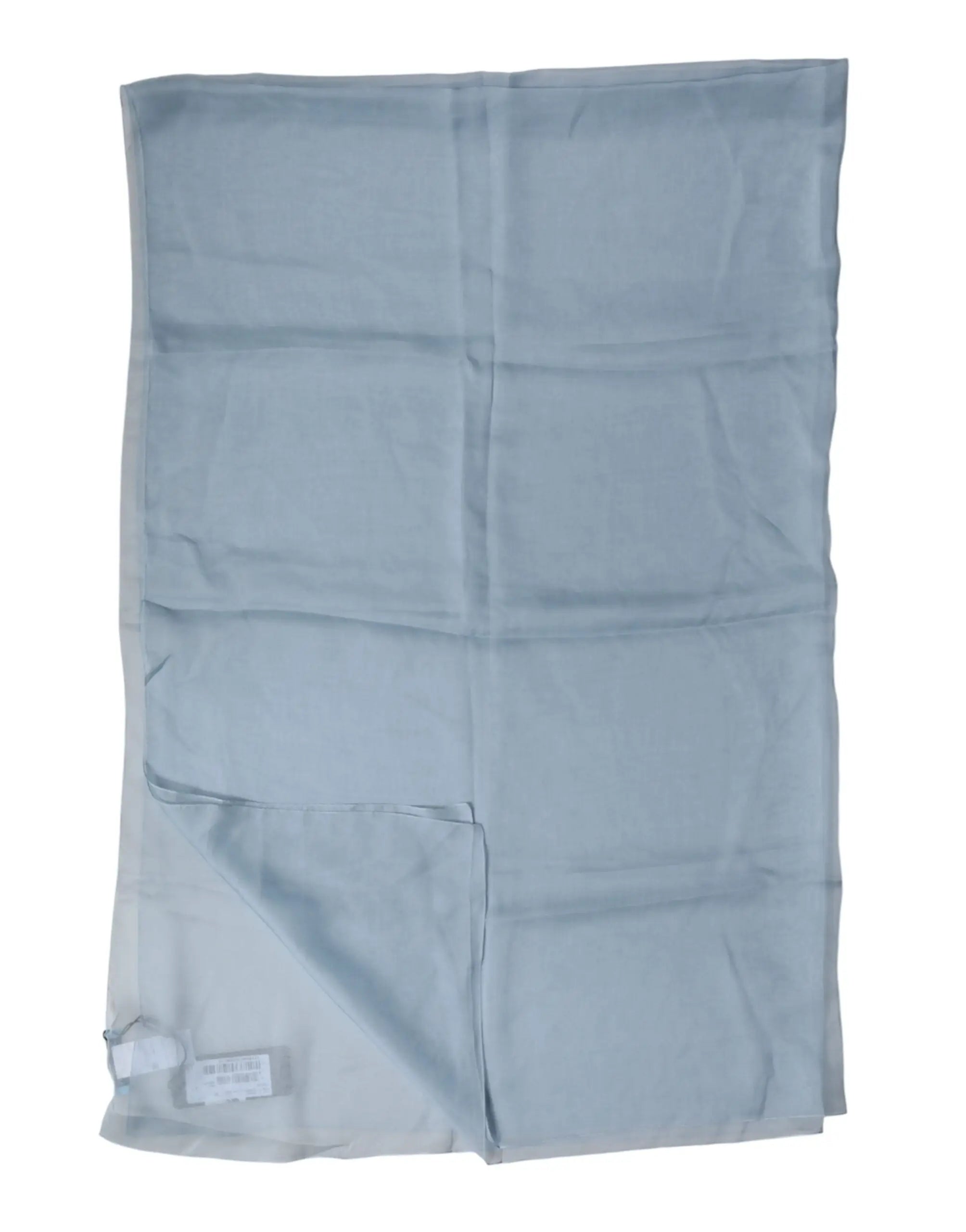 Dolce & gabbana light blue stole en soie douce et lisse avec plis subtils 200cm x 130cm écharpe de cou