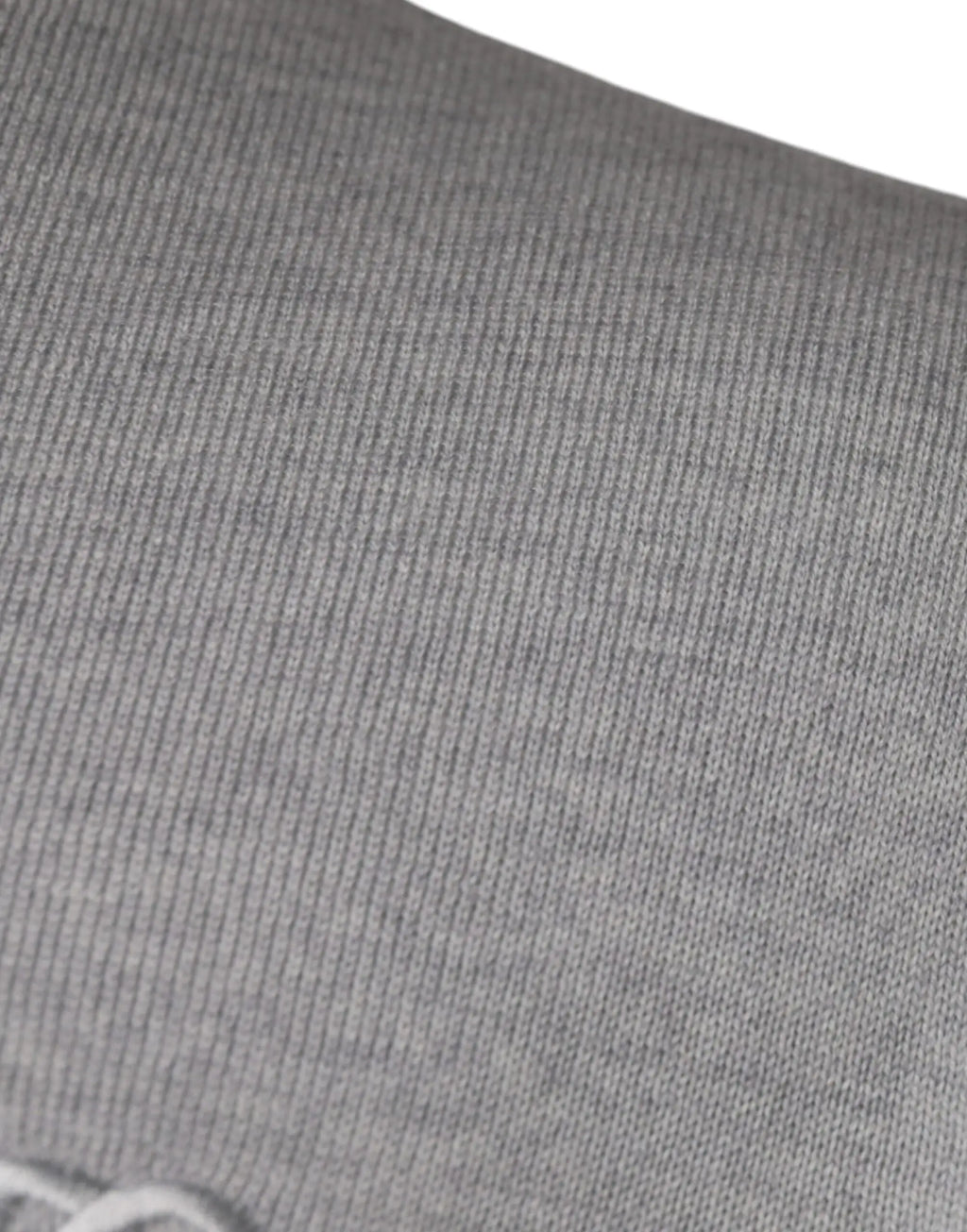 Pull à col rond en laine gris clair de dolce & gabbana en tissu maille côtelée subtilement texturé