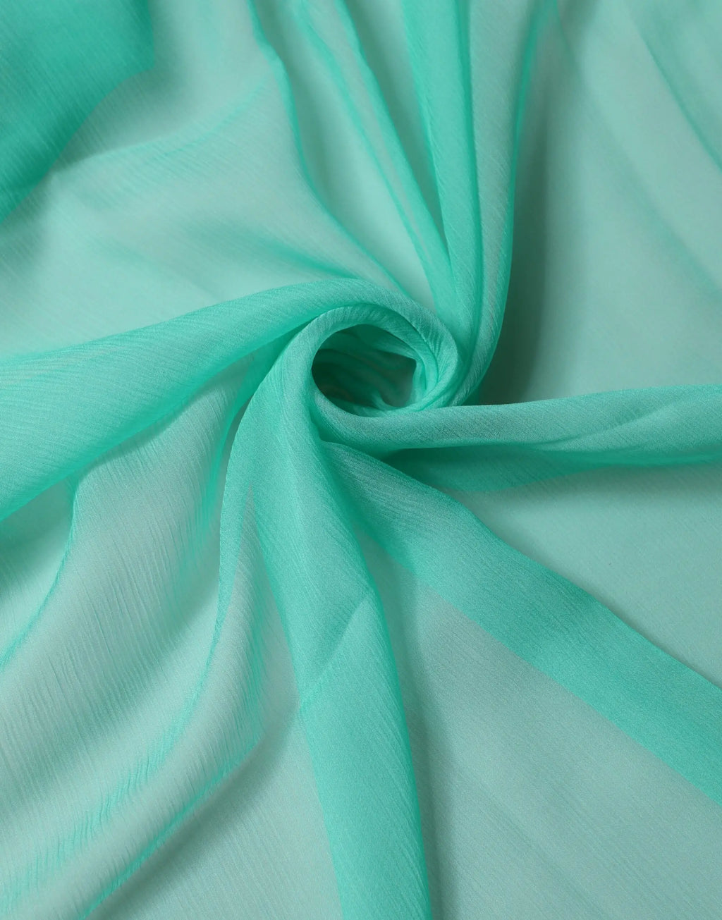 Foulard dolce & gabbana vert clair en soie chiffon translucide avec texture côtelée délicate 131cm x 126,5cm