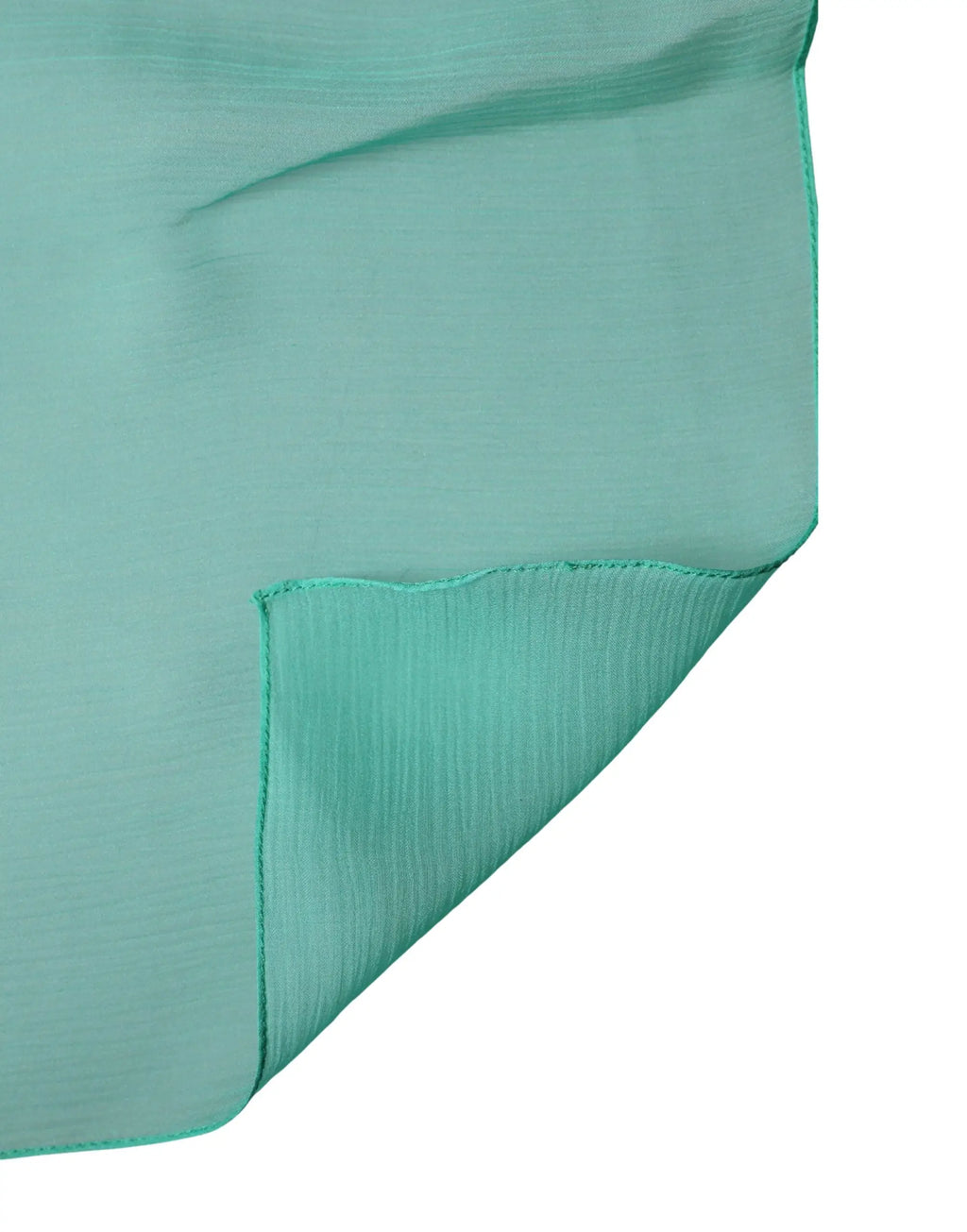 Écharpe foulard en soie vert clair dolce gabbana en mousseline douce avec bord cousu délicat 131cm x 126,5cm