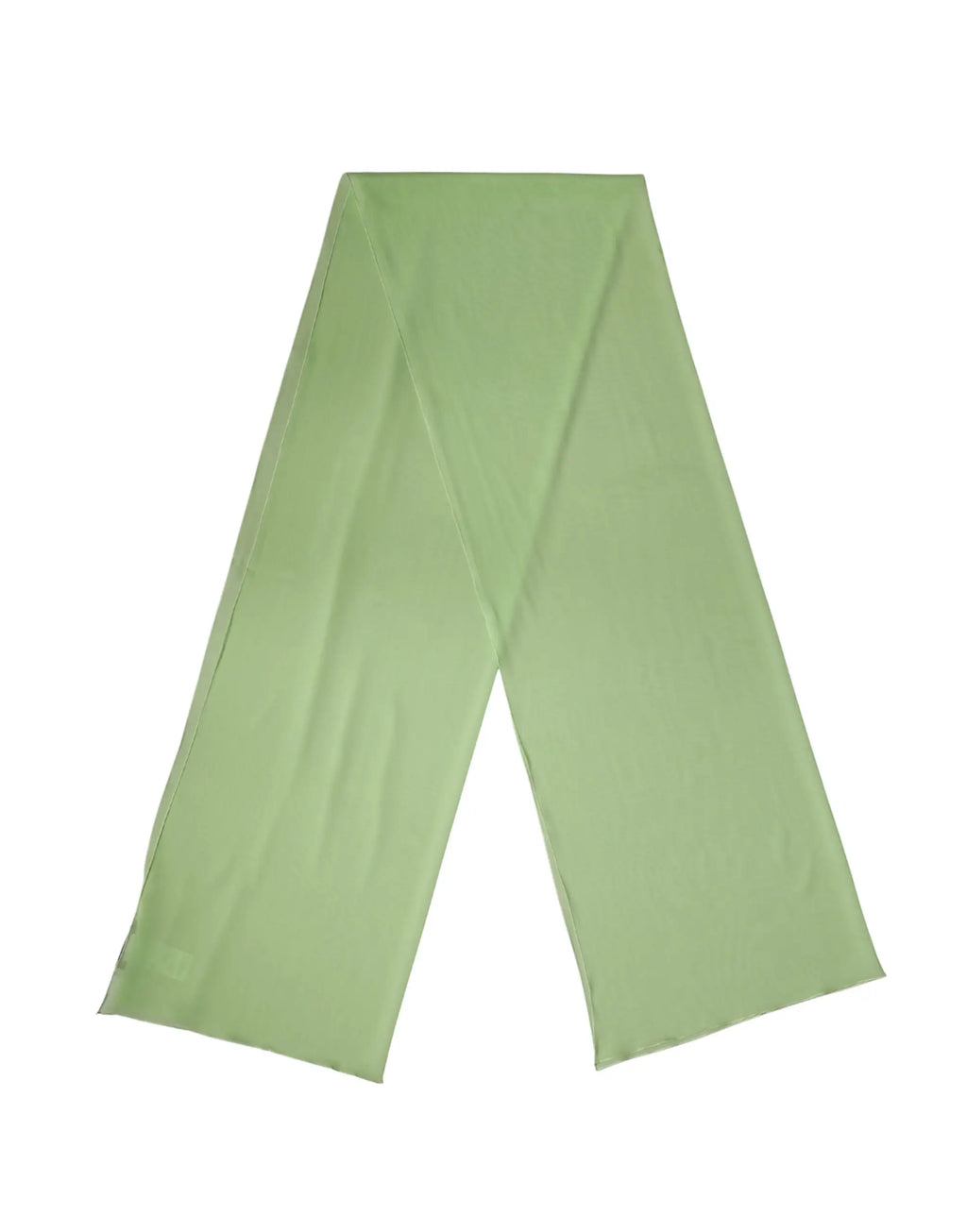 Écharpe dolce & gabbana en soie vert clair douce de 200 cm x 64 cm avec tissu uni lisse