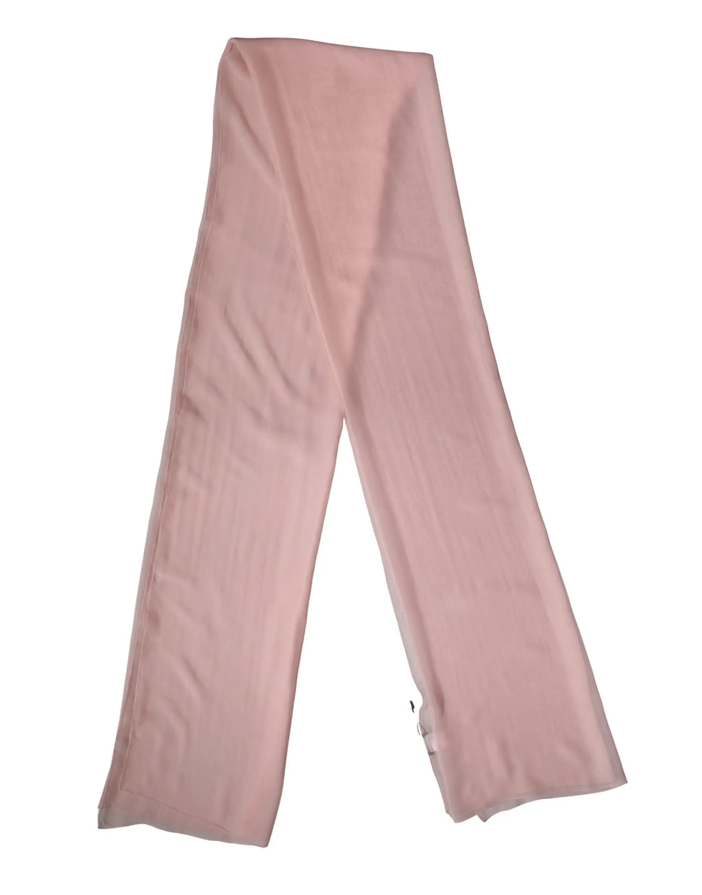 Dolce & gabbana foulard en soie rose pâle doux et lisse avec bordures finies pour porter autour du cou