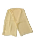 Foulard en soie dolce & gabbana jaune pâle délicat avec léger éclat et plis subtils 100cm x 99cm