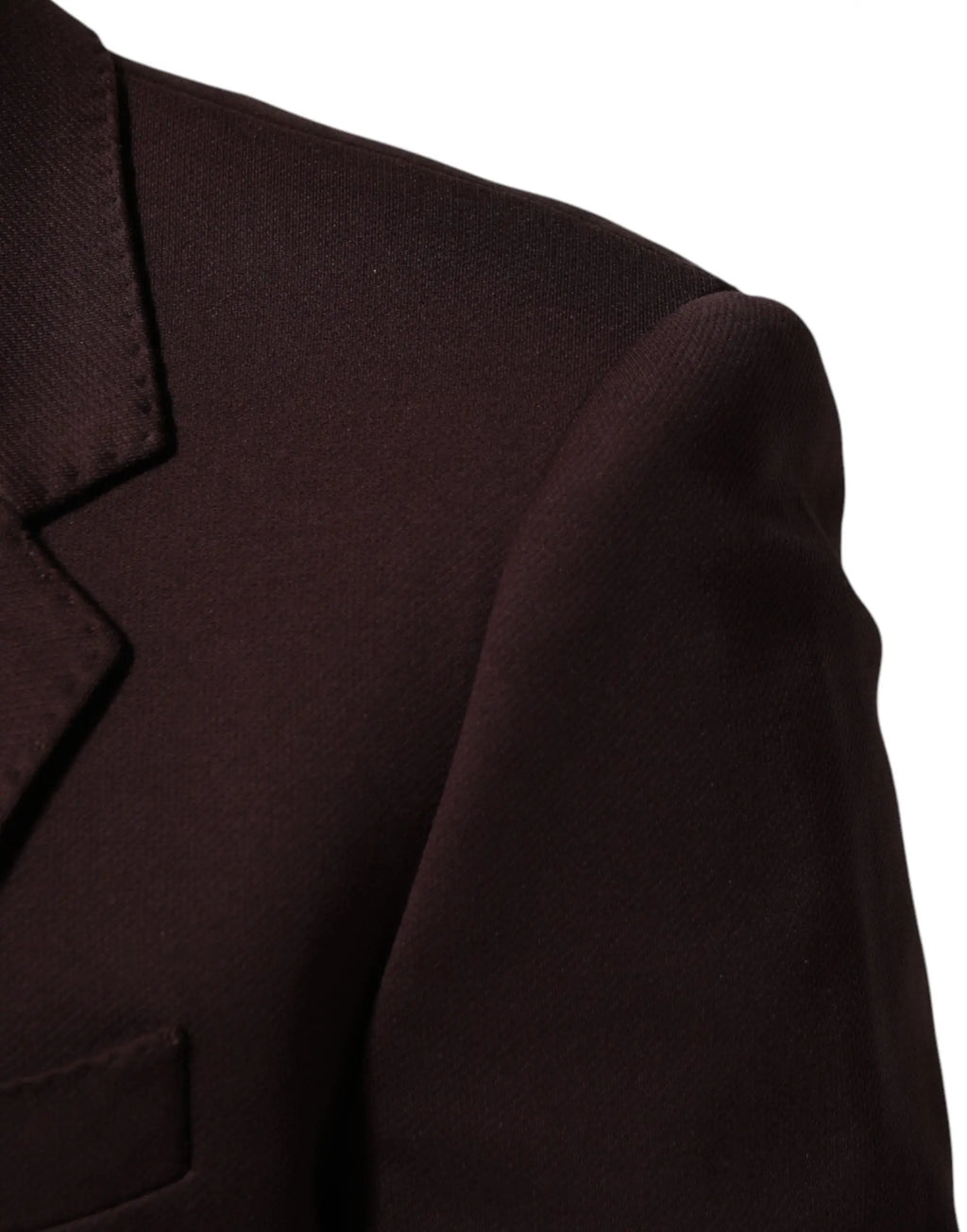 Veste blazer dolce & gabbana maroon en coton avec épaule structurée et revers cousus, marron foncé ajustée