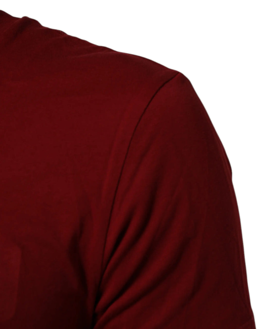 T-shirt dolce & gabbana en coton bordeaux riche à manches longues avec texture lisse et coutures soignées