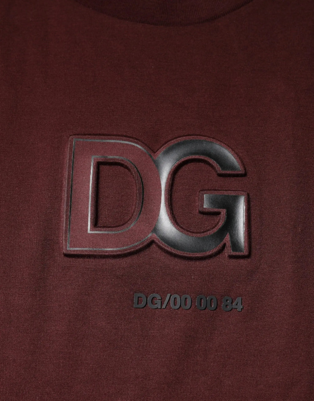 Sweatshirt en coton dolce & gabbana avec logo dg maroon appliqué sur le devant