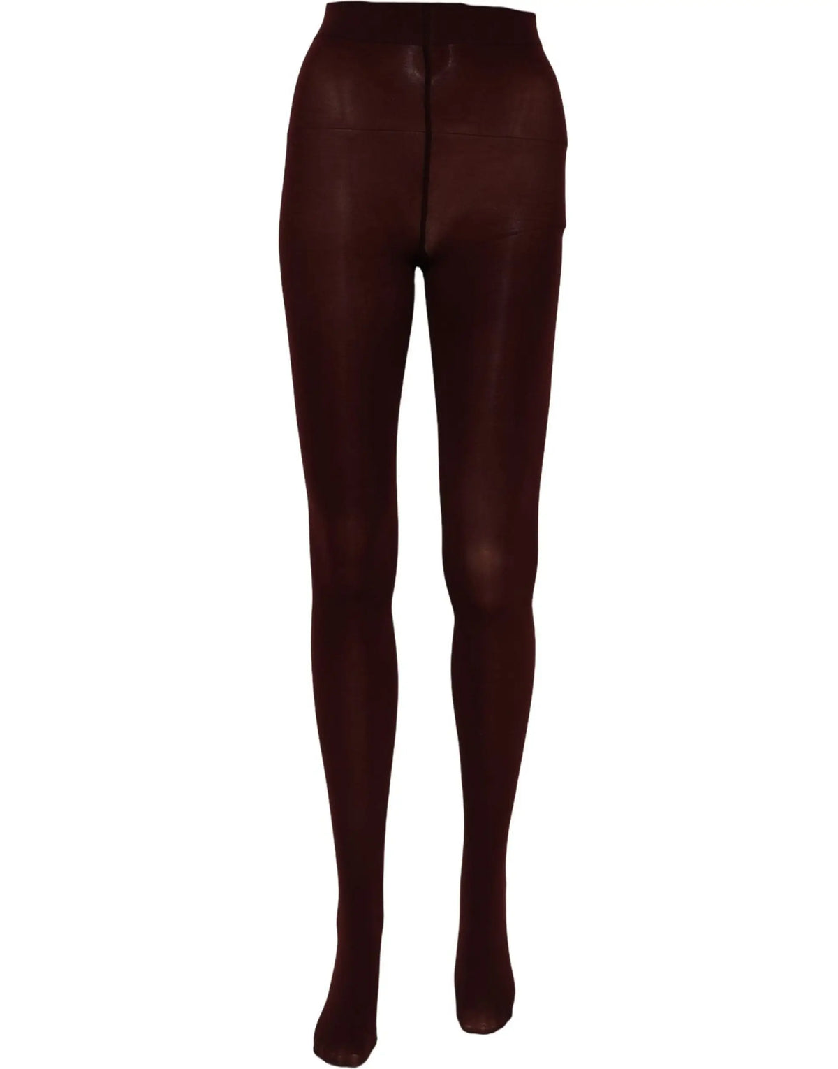 Tights dolce & gabbana marron foncé en nylon lisse taille haute pour un look élégant et confortable